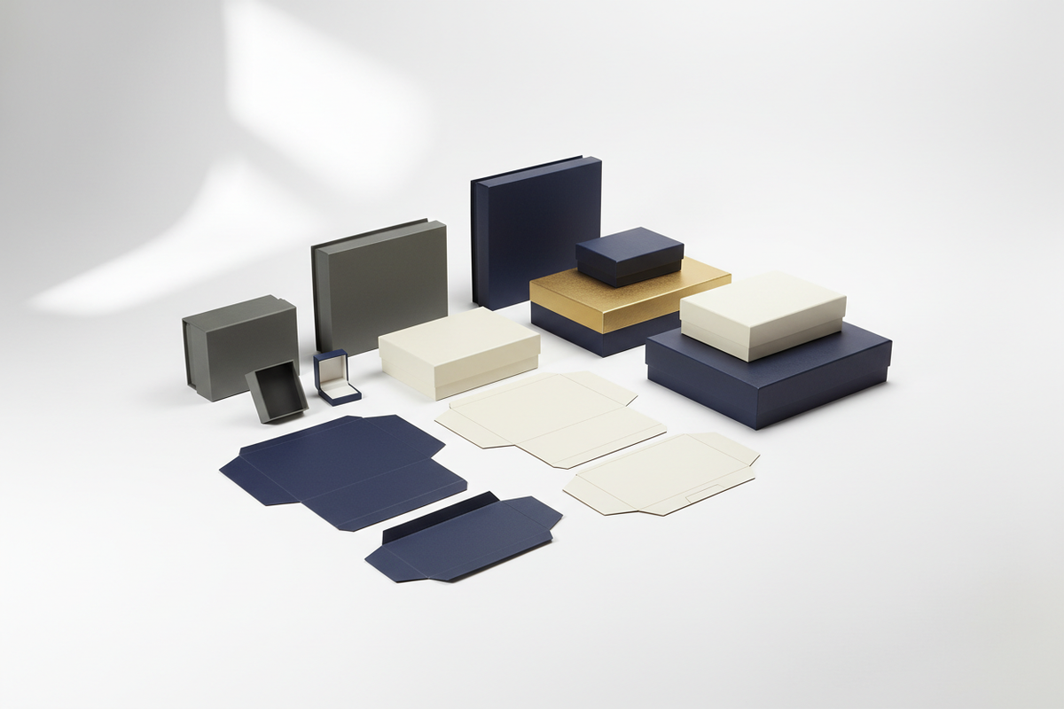 Lid & Base Flat-Pack Gift Box Studio Photo