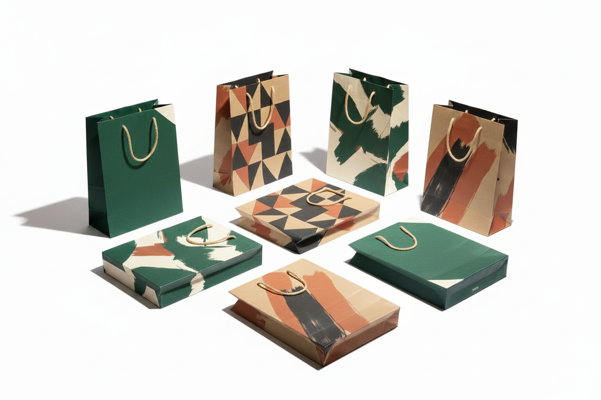 Paper Rope Bags White Modern