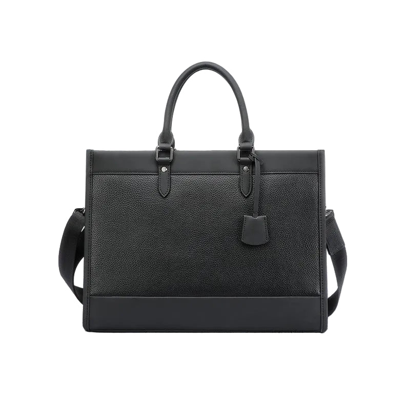 Q-METROSTYLE Genuine Leather Briefcase for Men – 15.6" Laptop Bag for Business & Travel