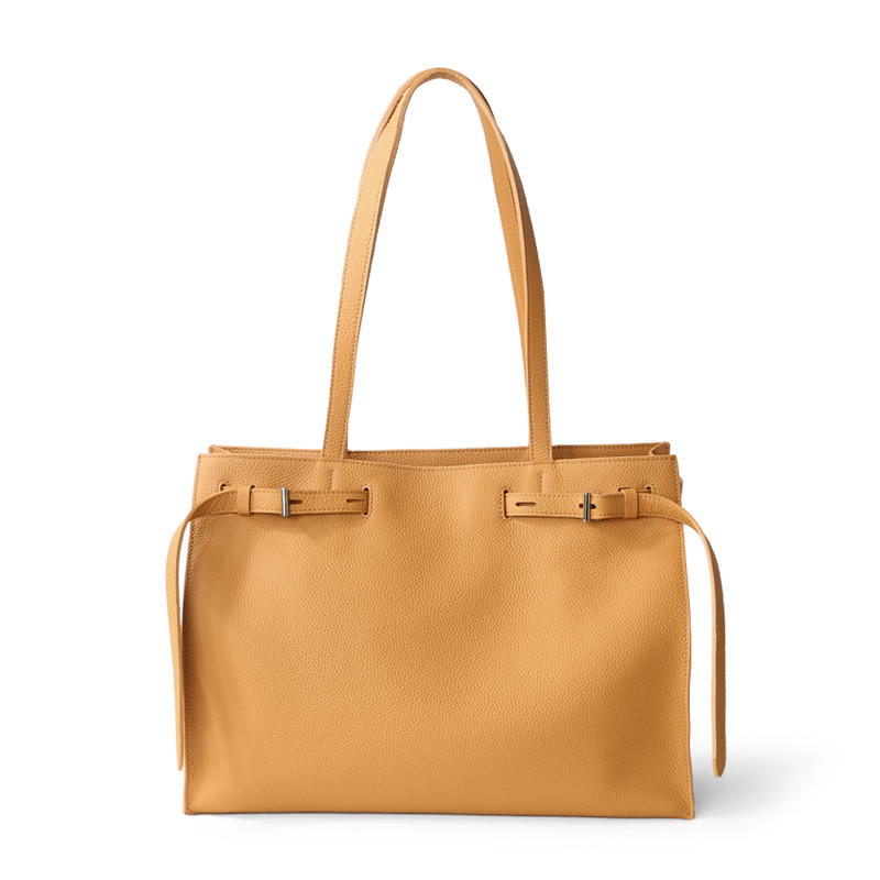 Q-ELEGANZA Full-Grain Leather Tote Bag for Women – Lightweight, Roomy Shoulder & Handbag