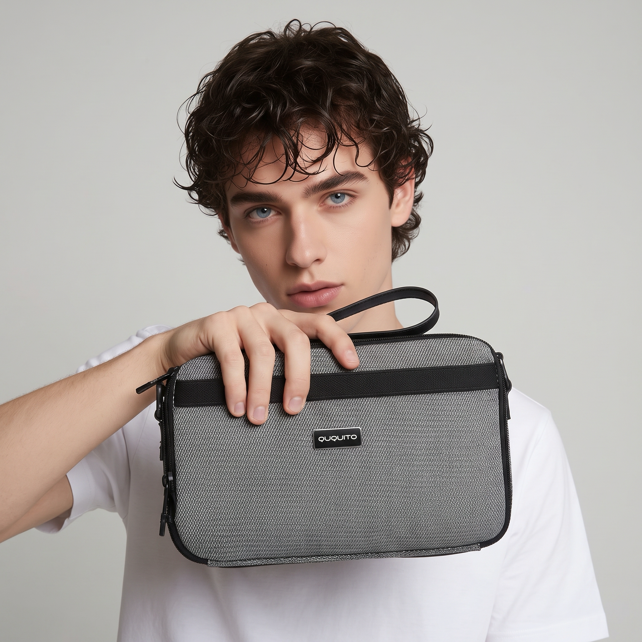 Q-VAIRO Ballistic Nylon & Genuine Leather Handbag