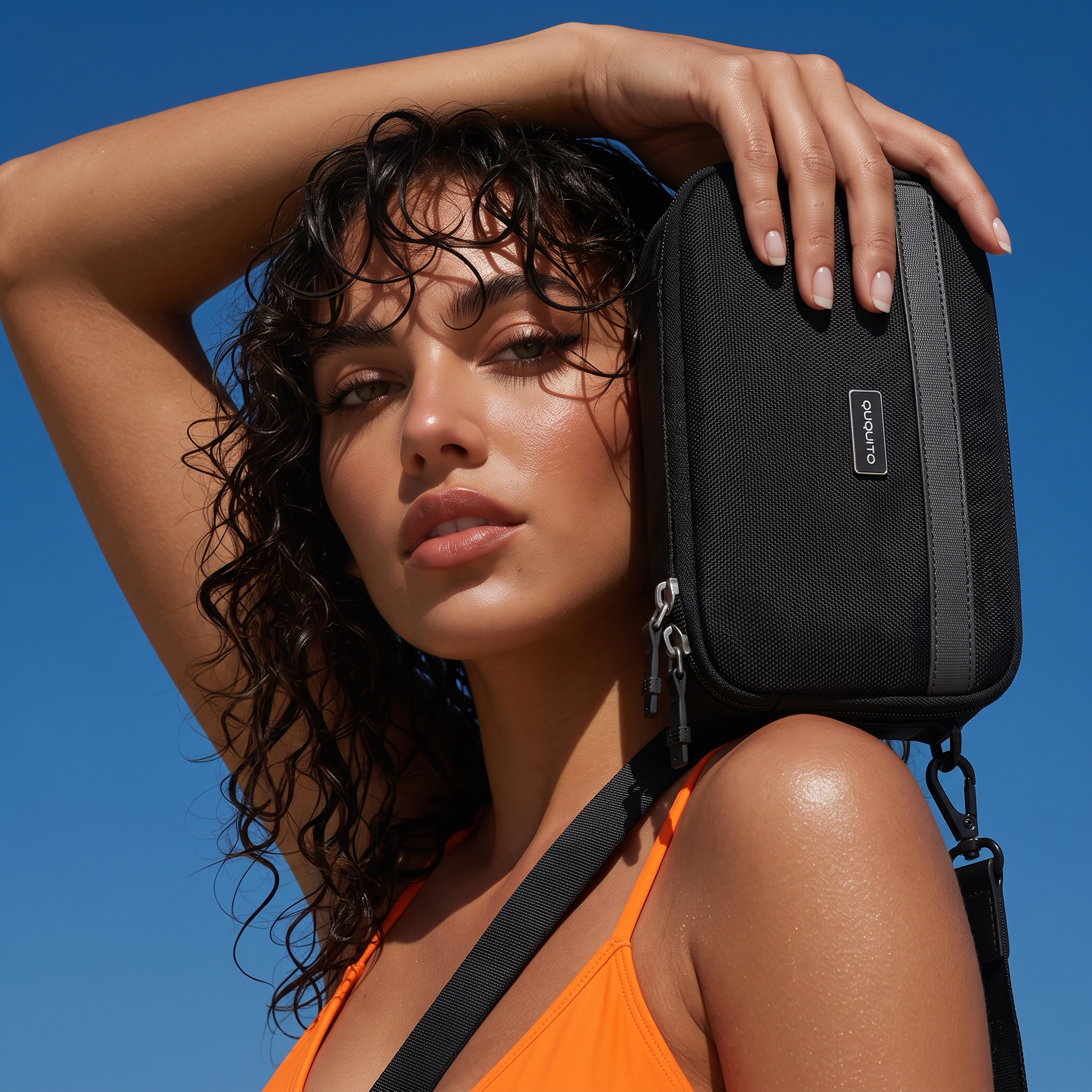 Q-VAIRO Ballistic Nylon & Genuine Leather Handbag