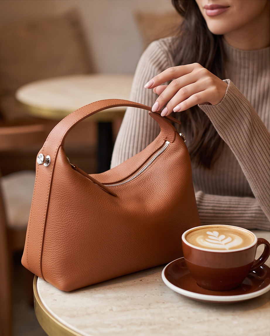 Q-VELLARA Genuine Leather Handbag for Women – Shoulder & Crossbody Messenger Bag