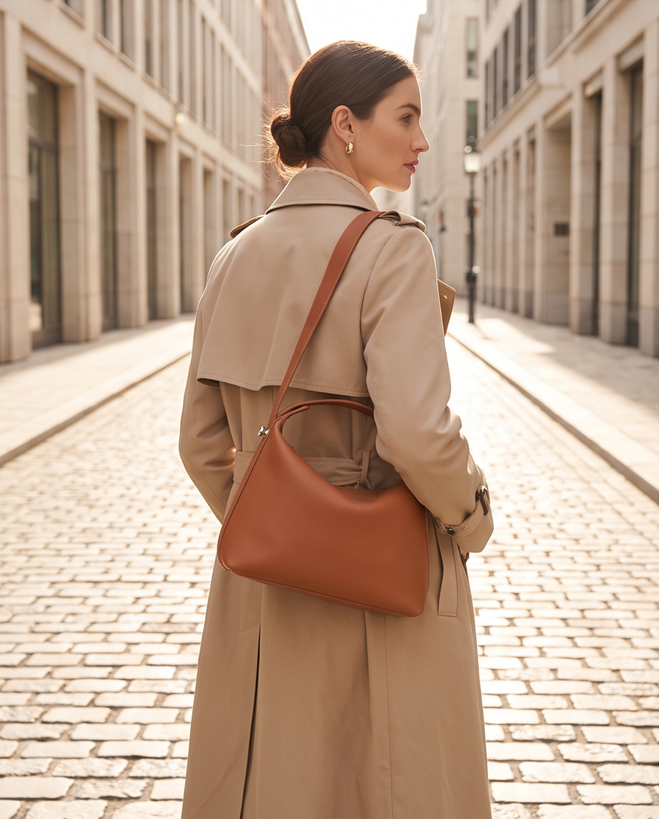 Q-VELLARA Genuine Leather Handbag for Women – Shoulder & Crossbody Messenger Bag