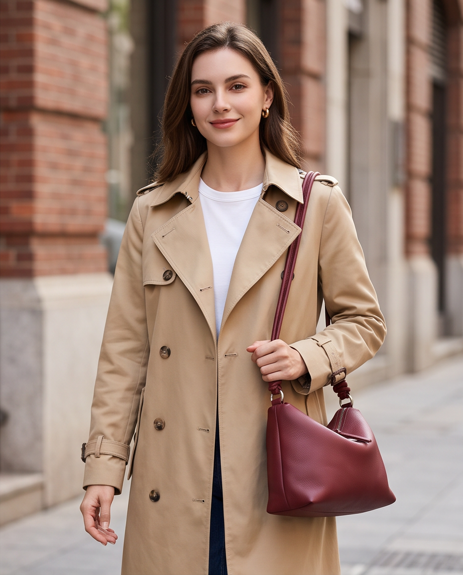 Q-BORSETTA Genuine Leather Handbag for Women – Shoulder, Crossbody & Messenger Bag