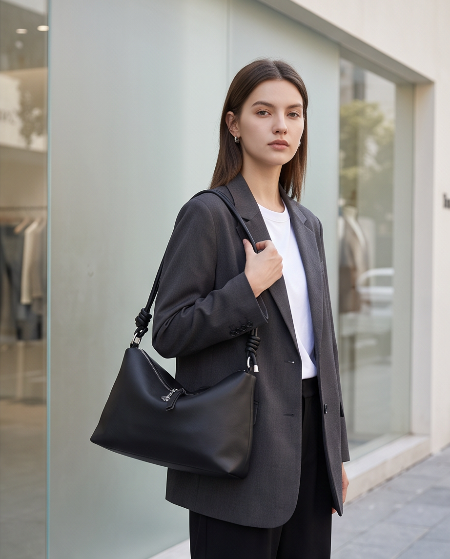 Q-BORSETTA Genuine Leather Handbag for Women – Shoulder, Crossbody & Messenger Bag