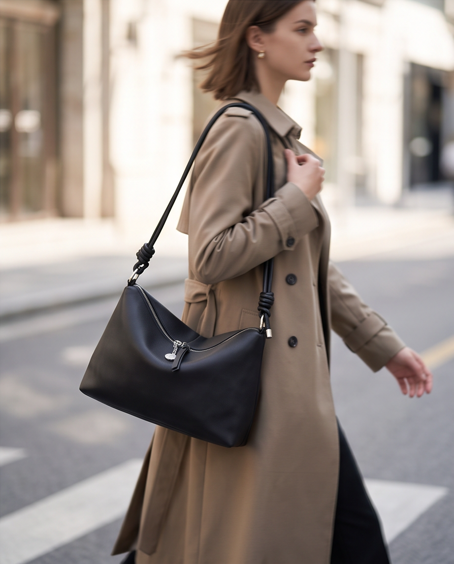 Q-BORSETTA Genuine Leather Handbag for Women – Shoulder, Crossbody & Messenger Bag