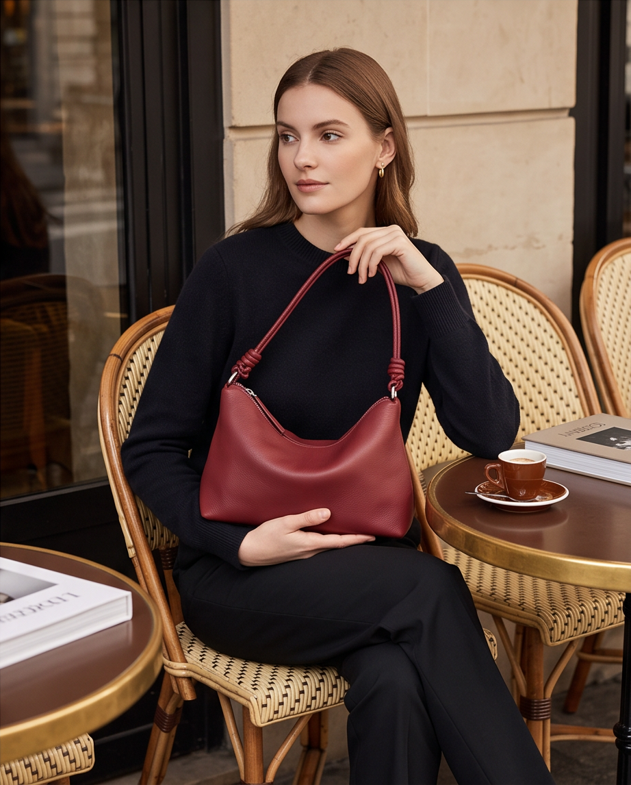 Q-BORSETTA Genuine Leather Handbag for Women – Shoulder, Crossbody & Messenger Bag