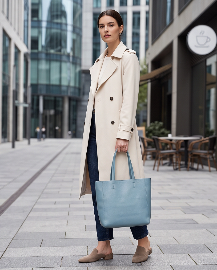 Q-GRAZIA Handmade Genuine Leather Tote Bag for Women – Shoulder & Shopping Bag