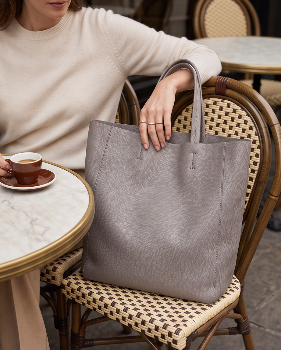 Q-GRAZIA Handmade Genuine Leather Tote Bag for Women – Shoulder & Shopping Bag