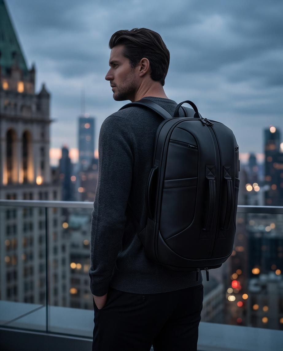 Q-GYM Waterproof PVC Backpack & Travel Duffel Bag – Large Capacity with USB Port & RFID
