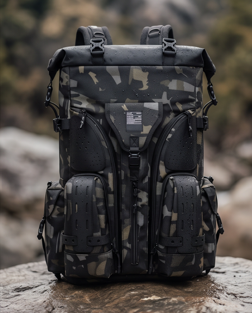 Q-STORMVAULT Waterproof Anti-Theft 46L Laptop Backpack for Men – USB Port & Ergonomic