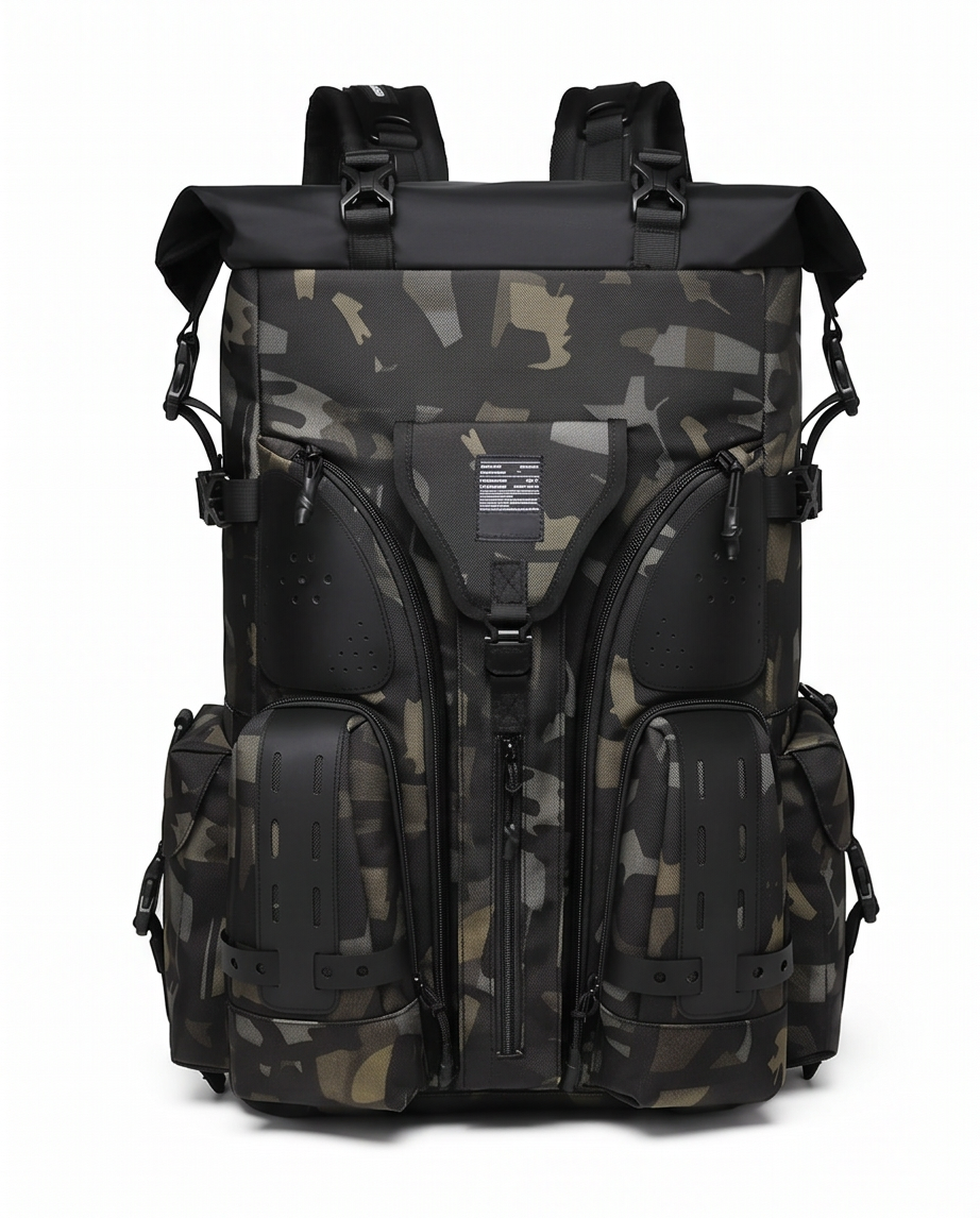 Q-STORMVAULT Waterproof Anti-Theft 46L Laptop Backpack for Men – USB Port & Ergonomic