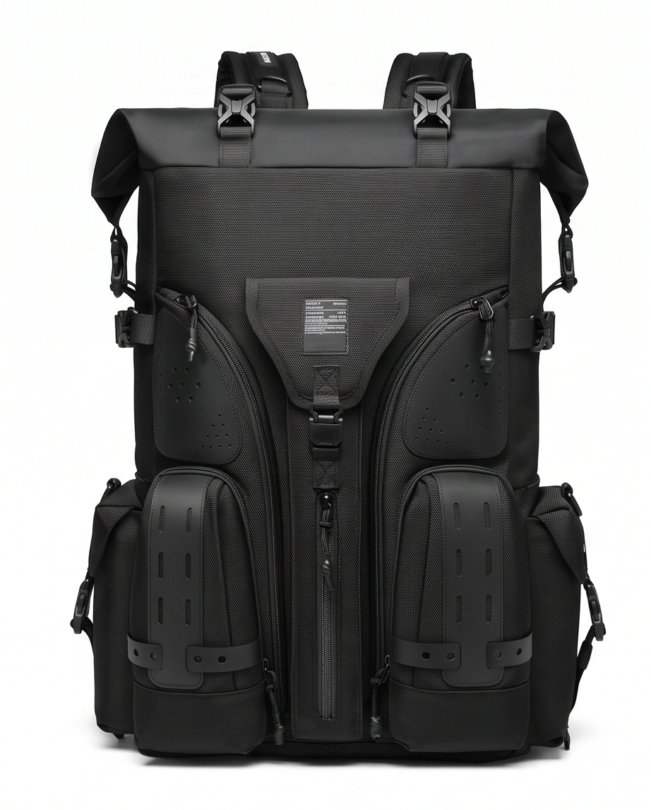 Q-STORMVAULT Waterproof Anti-Theft 46L Laptop Backpack for Men – USB Port & Ergonomic