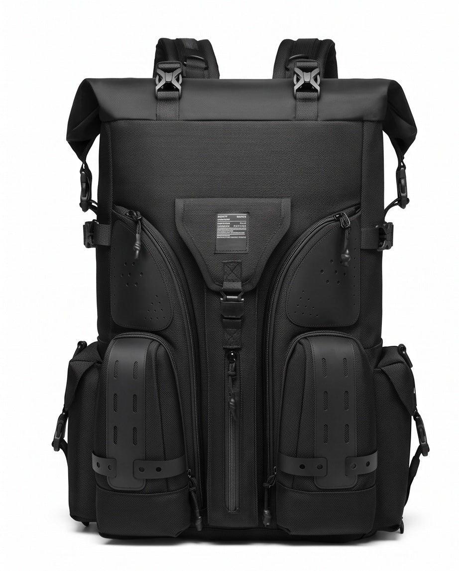 Q-STORMVAULT Waterproof Anti-Theft 46L Laptop Backpack for Men – USB Port & Ergonomic