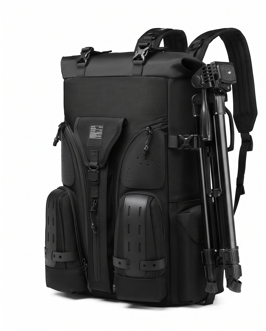 Q-STORMVAULT Waterproof Anti-Theft 46L Laptop Backpack for Men – USB Port & Ergonomic