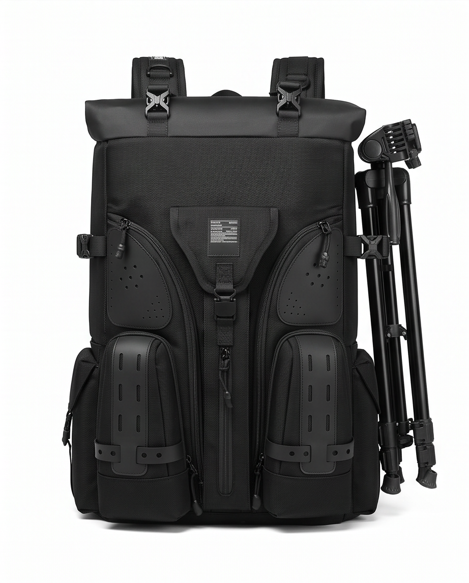 Q-STORMVAULT Waterproof Anti-Theft 46L Laptop Backpack for Men – USB Port & Ergonomic