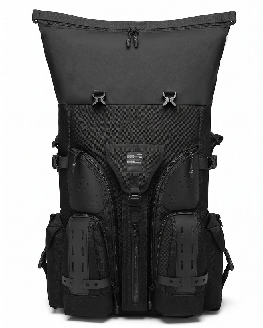 Q-STORMVAULT Waterproof Anti-Theft 46L Laptop Backpack for Men – USB Port & Ergonomic