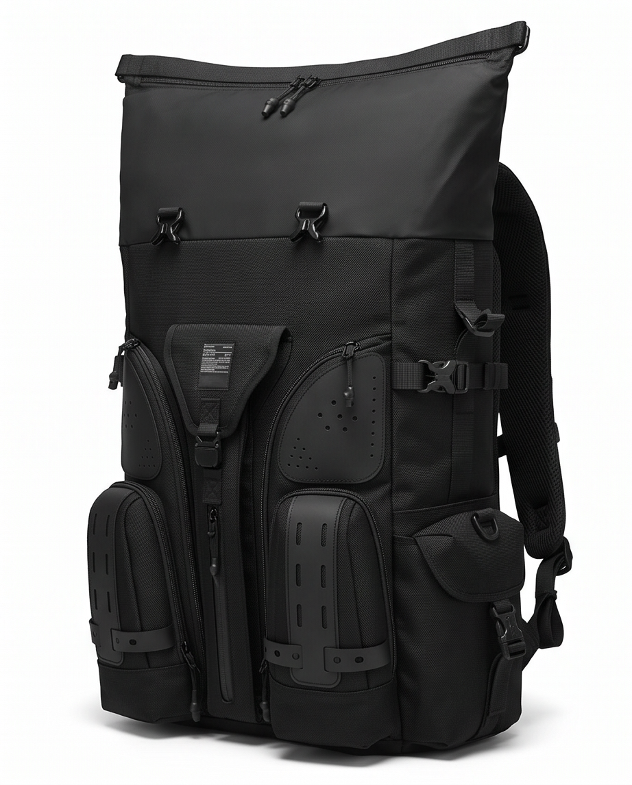 Q-STORMVAULT Waterproof Anti-Theft 46L Laptop Backpack for Men – USB Port & Ergonomic