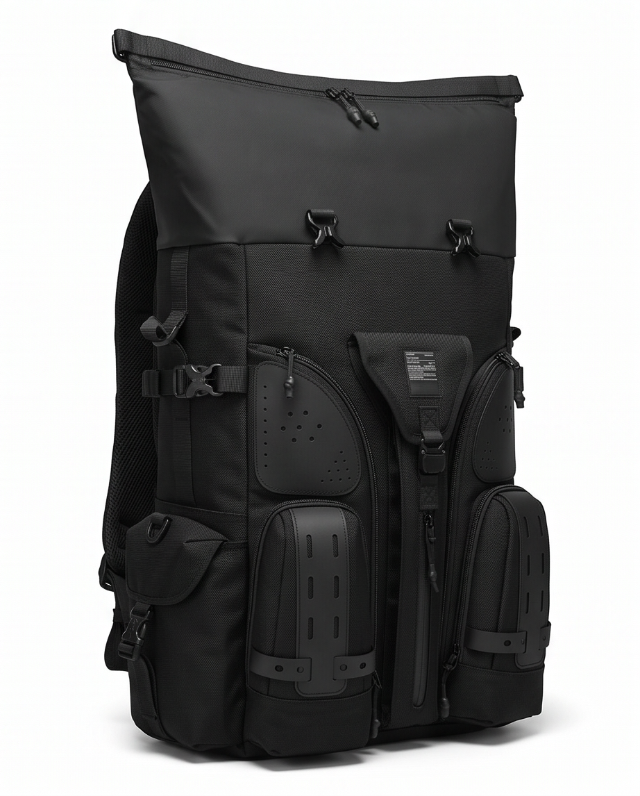Q-STORMVAULT Waterproof Anti-Theft 46L Laptop Backpack for Men – USB Port & Ergonomic