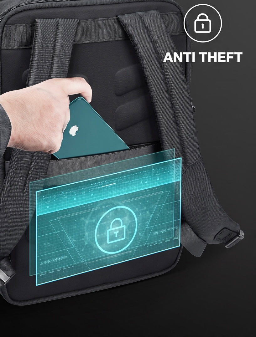 Q-EMPORIUM TSA Lock Anti-Theft Laptop Backpack – USB Port, Waterproof & Expandable