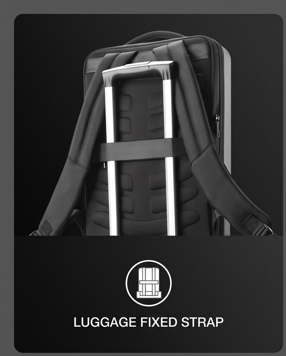 Q-EMPORIUM TSA Lock Anti-Theft Laptop Backpack – USB Port, Waterproof & Expandable