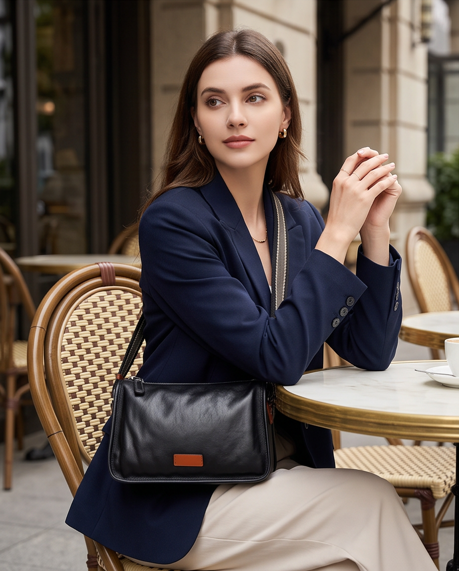 Q-NOVAX Genuine Leather Crossbody Bag for Women – Shoulder & Messenger Bag