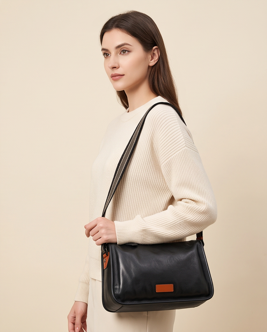 Q-NOVAX Genuine Leather Crossbody Bag for Women – Shoulder & Messenger Bag