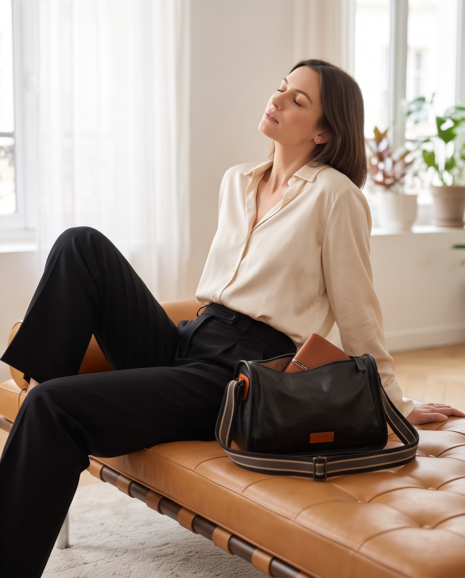 Q-NOVAX Genuine Leather Crossbody Bag for Women – Shoulder & Messenger Bag