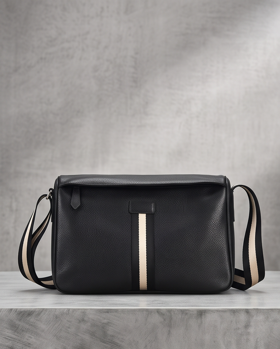 Q-ARIA Vintage Genuine Leather Crossbody Sling Bag – Unisex Messenger Bag