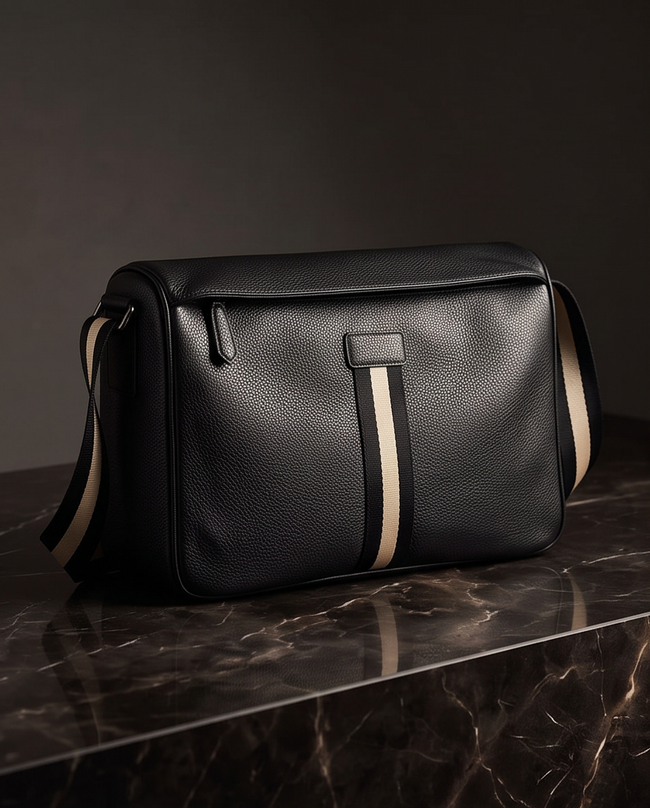 Q-ARIA Vintage Genuine Leather Crossbody Sling Bag – Unisex Messenger Bag