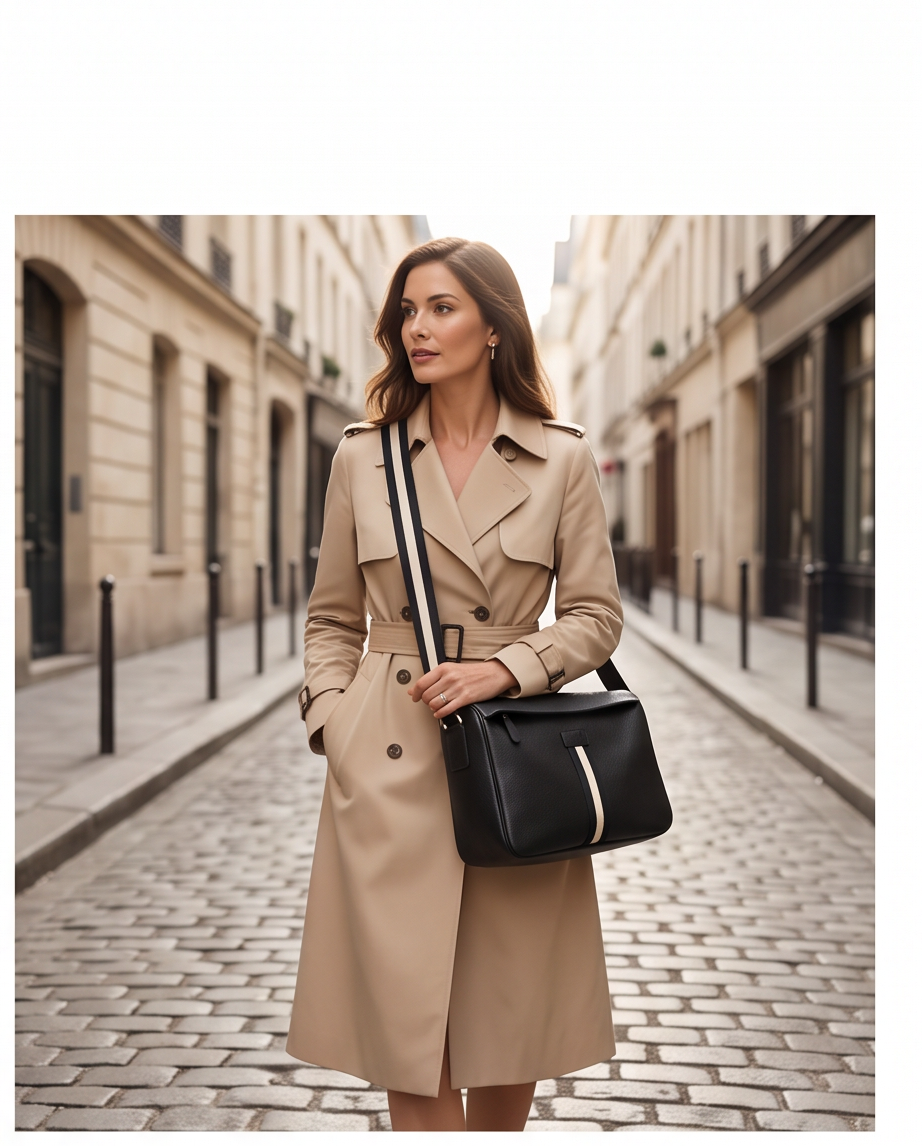 Q-ARIA Vintage Genuine Leather Crossbody Sling Bag – Unisex Messenger Bag