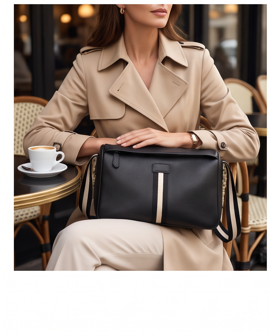 Q-ARIA Vintage Genuine Leather Crossbody Sling Bag – Unisex Messenger Bag