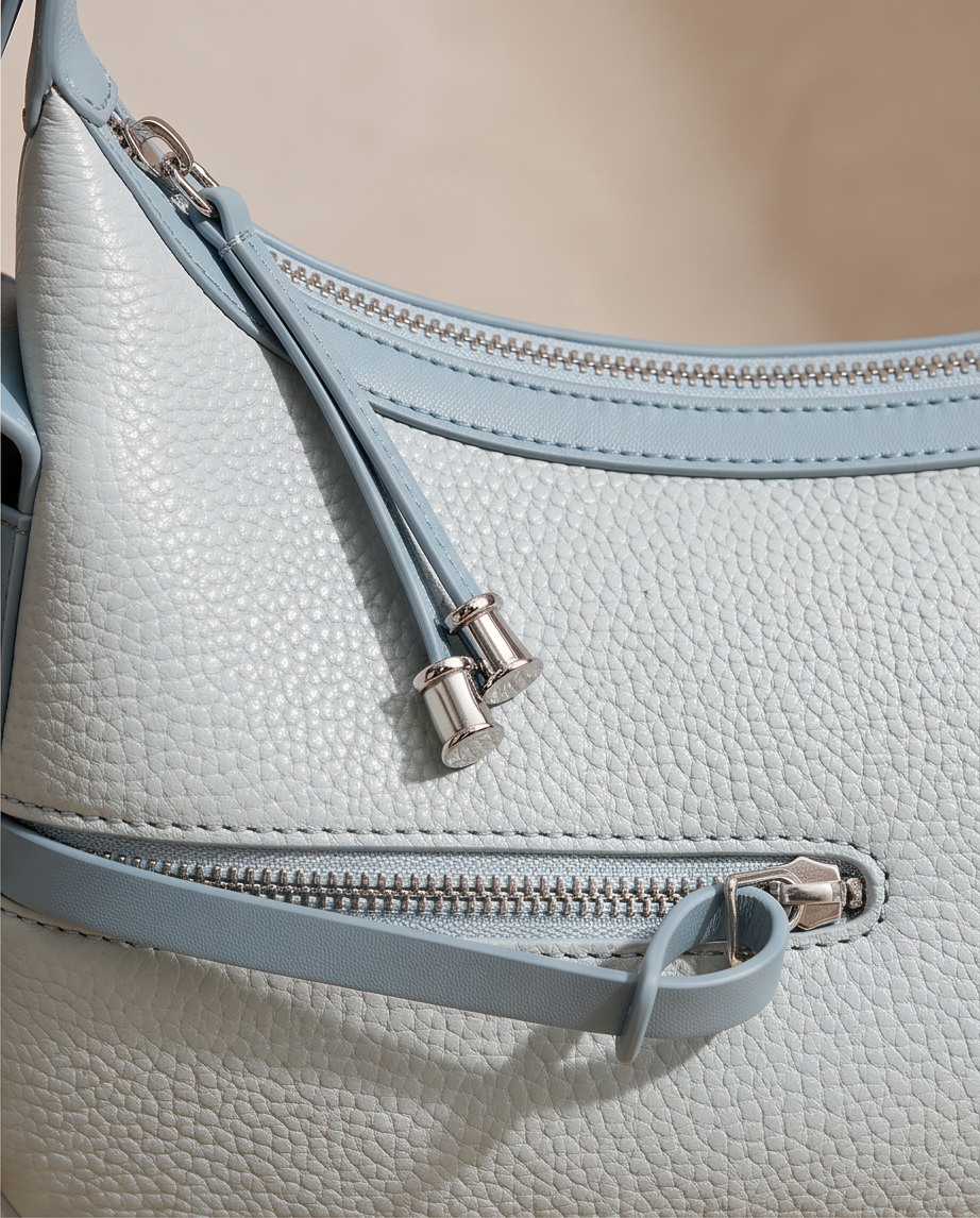 Q-PERLA Genuine Cowhide Leather Shoulder Bag for Women – Waterproof Minimalist Design