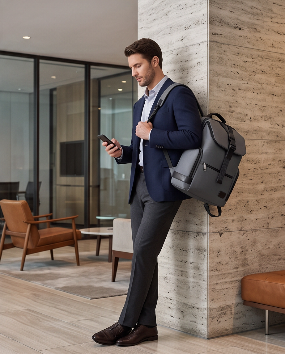Q-RIDGE Waterproof Fashion Laptop Backpack – USB-C Port, TSA-Friendly & Large Capacity