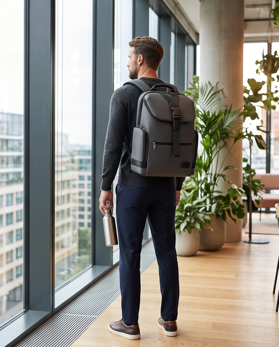 Q-RIDGE Waterproof Fashion Laptop Backpack – USB-C Port, TSA-Friendly & Large Capacity