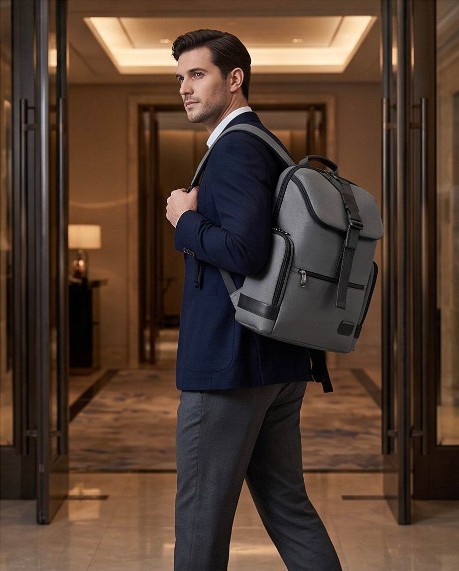 Q-RIDGE Waterproof Fashion Laptop Backpack – USB-C Port, TSA-Friendly & Large Capacity