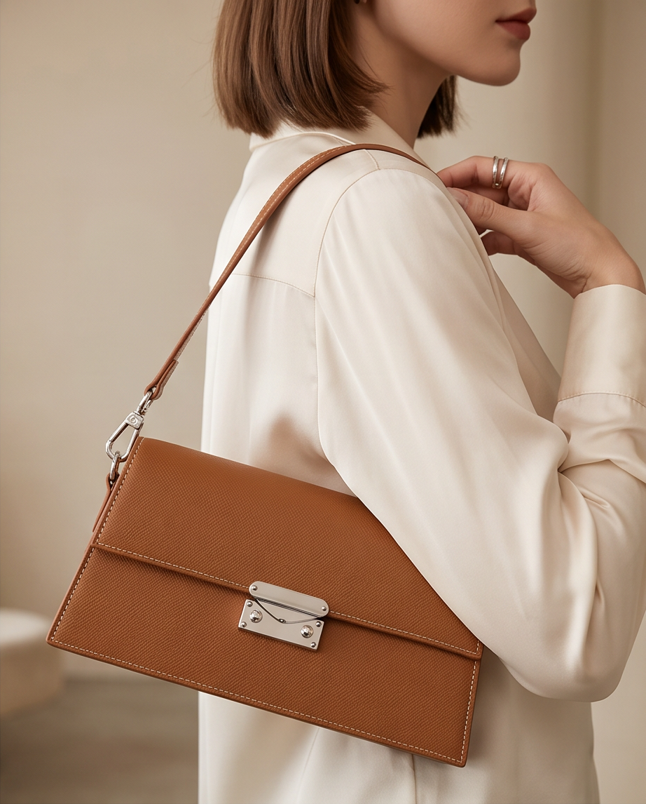 Q-SERA Genuine Leather Crossbody Bag for Women – Clutch, Shoulder & Armpit Bag