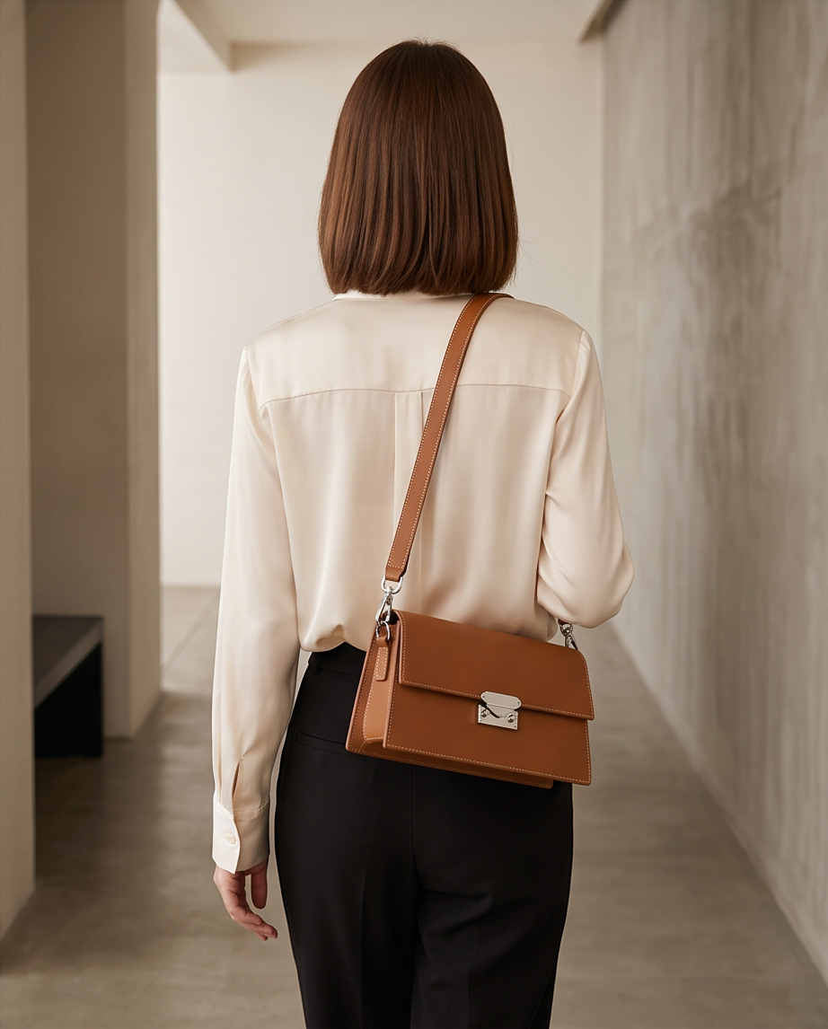 Q-SERA Genuine Leather Crossbody Bag for Women – Clutch, Shoulder & Armpit Bag