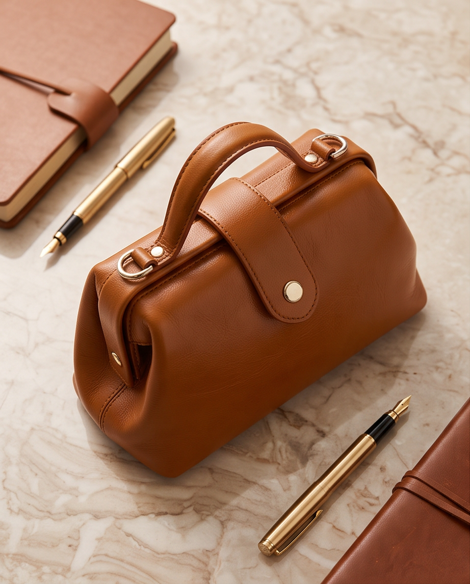 Q-DOLCE Genuine Leather Handbag for Women – Shoulder, Crossbody & Top Handle Bag