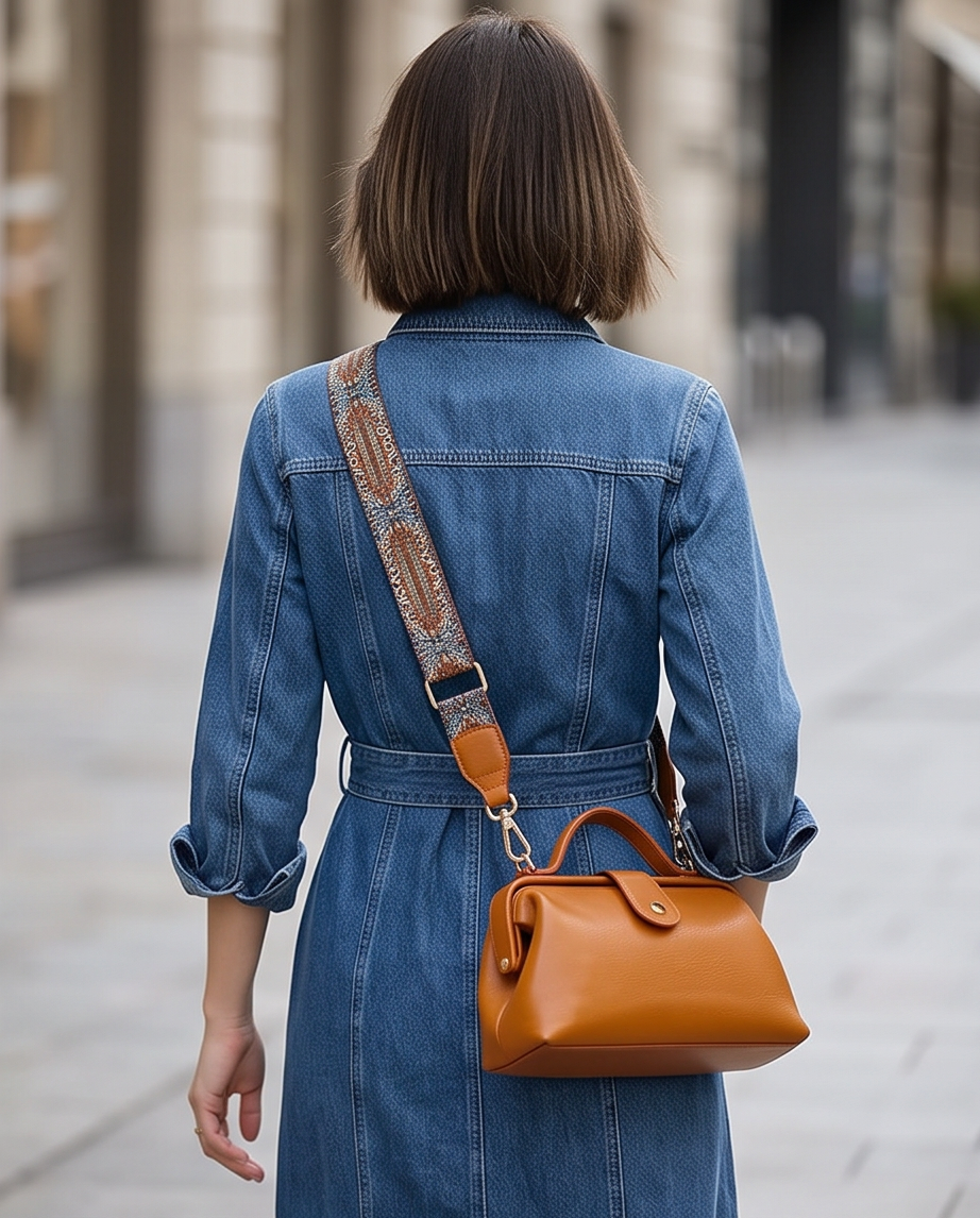 Q-DOLCE Genuine Leather Handbag for Women – Shoulder, Crossbody & Top Handle Bag