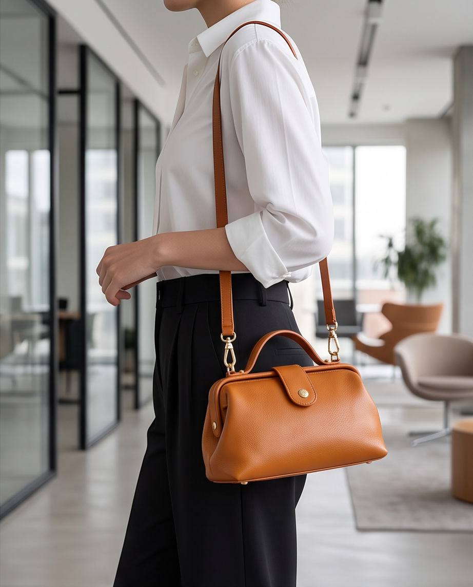 Q-DOLCE Genuine Leather Handbag for Women – Shoulder, Crossbody & Top Handle Bag