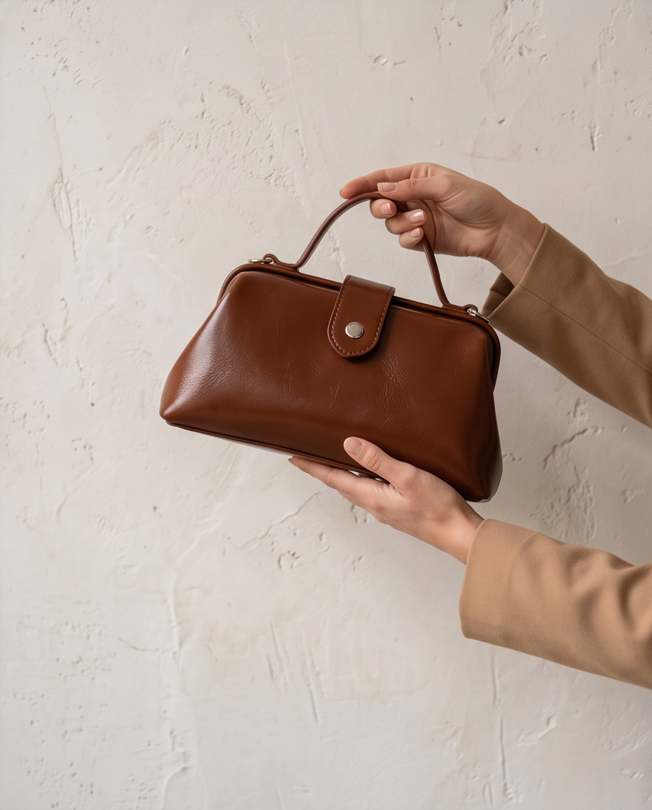 Q-DOLCE Genuine Leather Handbag for Women – Shoulder, Crossbody & Top Handle Bag