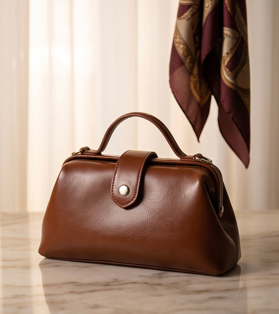 Q-DOLCE Genuine Leather Handbag for Women – Shoulder, Crossbody & Top Handle Bag