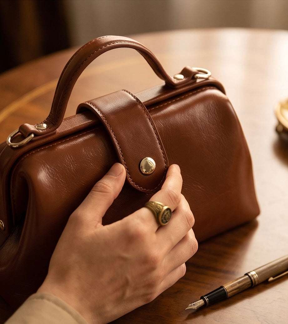 Q-DOLCE Genuine Leather Handbag for Women – Shoulder, Crossbody & Top Handle Bag