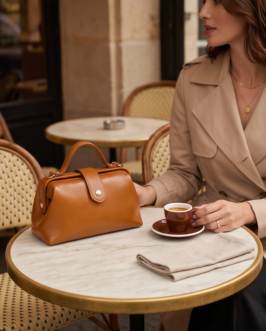 Q-DOLCE Genuine Leather Handbag for Women – Shoulder, Crossbody & Top Handle Bag