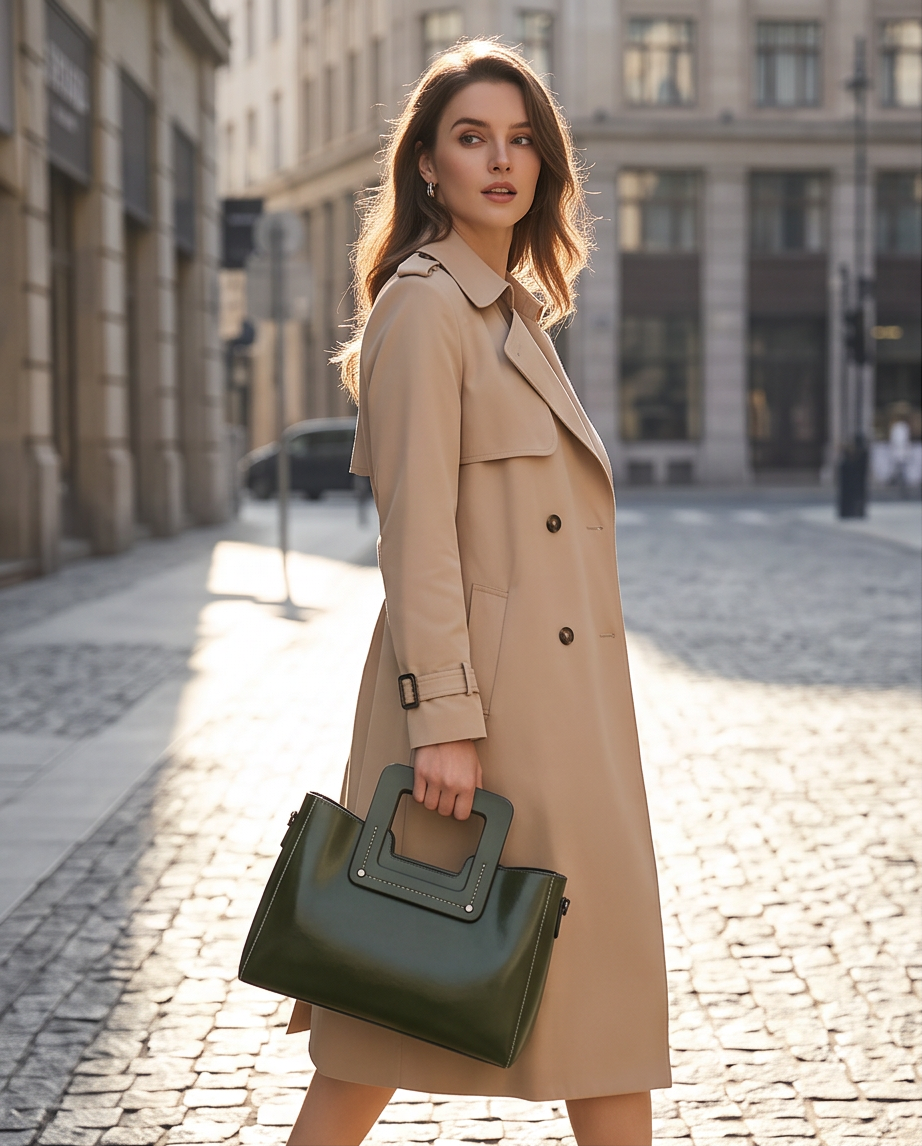 Q-GLOOMY Oil Wax Genuine Leather Crossbody Bag for Women – Luxury Shoulder Handbag