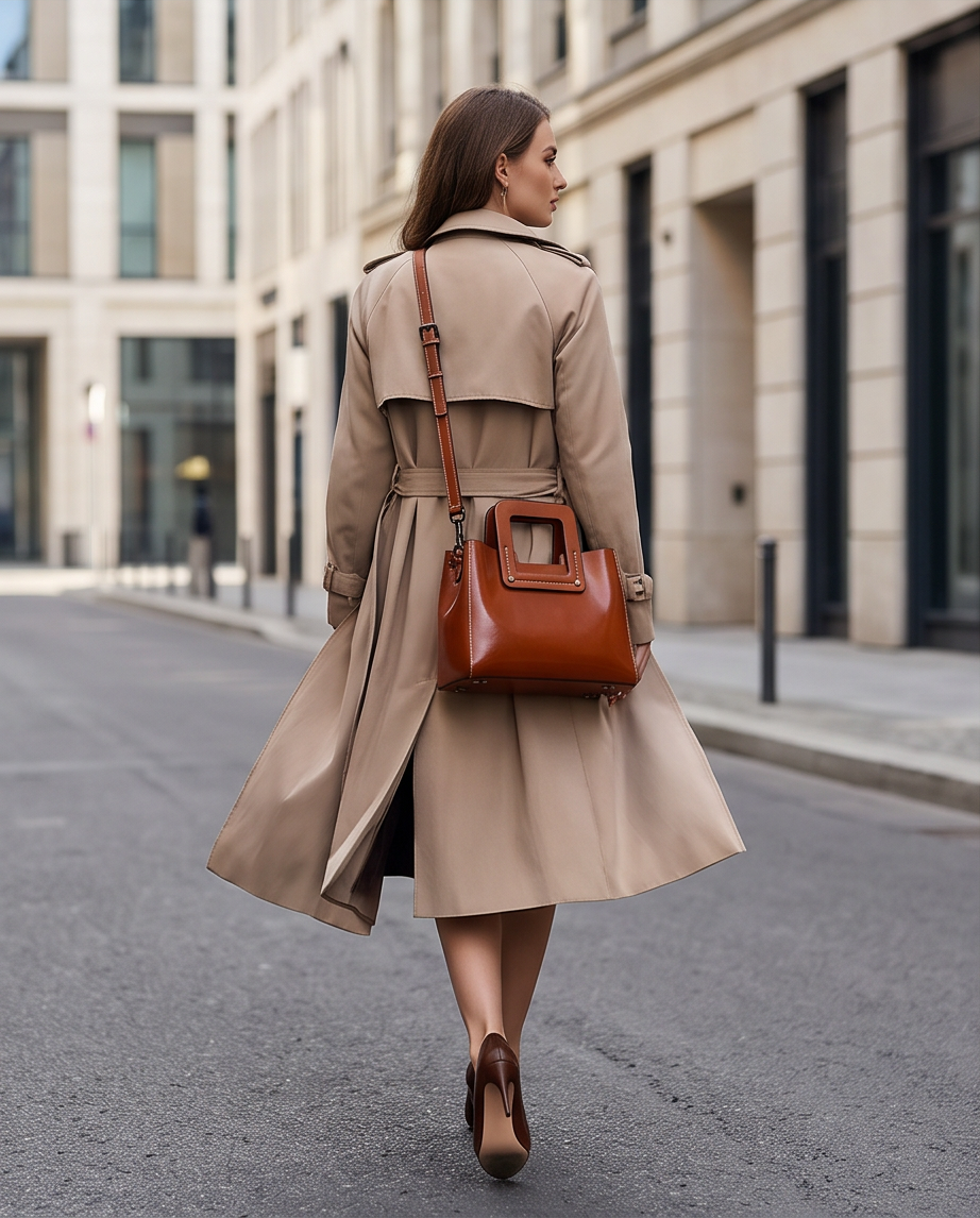 Q-GLOOMY Oil Wax Genuine Leather Crossbody Bag for Women – Luxury Shoulder Handbag