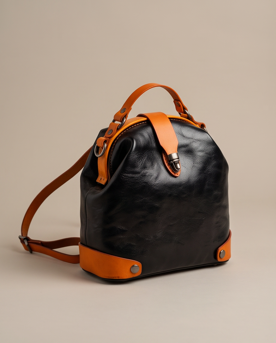 Q-MYSTERIOUS Retro Women's Genuine Leather Backpack | Convertible Shoulder Bag