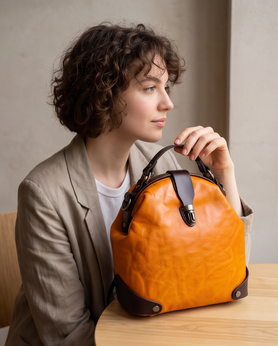Q-MYSTERIOUS Retro Women's Genuine Leather Backpack | Convertible Shoulder Bag